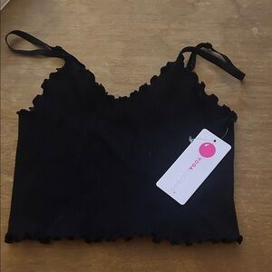 Yogalicious Black Ribbed Camisole